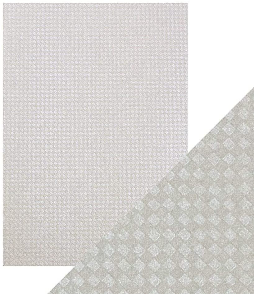 Craft Perfect A4 Luxury Embossed Card - Steel Diamonds