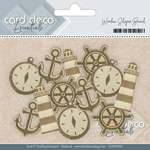 SUBSTITUTIONS Card Deco Essentials Wooden Shapes Beach