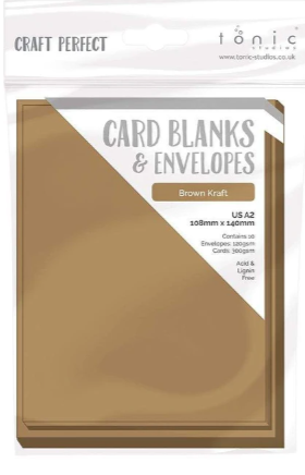 Craft Perfect Cards & Envelopes - US A2 - Kraft 9255e - 300gsm