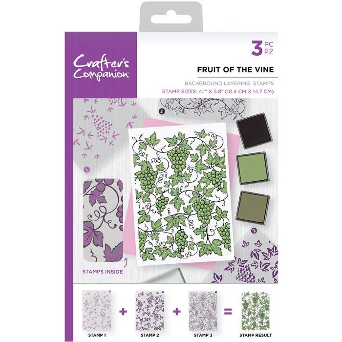 Crafter's Companion Background Layering Stamps - Fruit of the Vine
