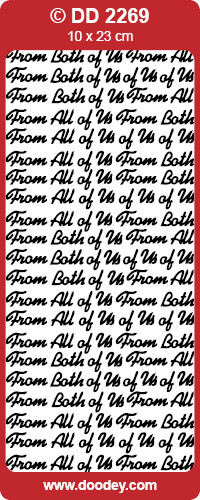 DD2269 From All of Us GOLD Peel-Off Outline Metallic Style Sticker