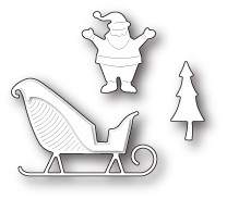 Memory Box 100% Steel Santa's Happy Sleigh 99578