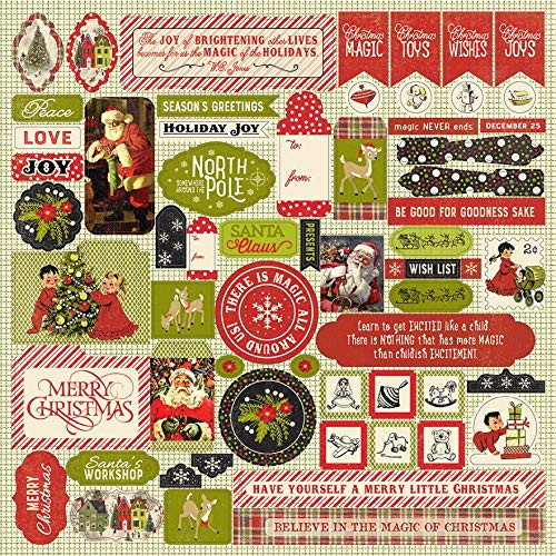 Authentique Paper- A Magical Christmas Cardstock Stickers 12"X12"
