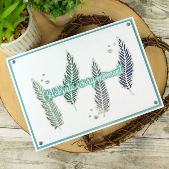 Hunkydory Moonstone Cutting Dies- Floating Feathers MSTONE242