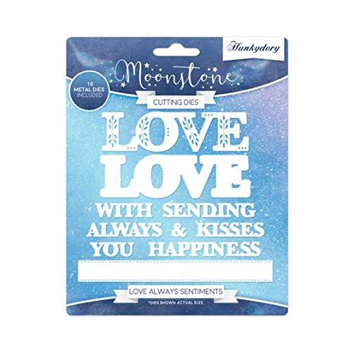 Hunkydory Moonstone Cutting Dies- Love Always Sentiments MSTONE244