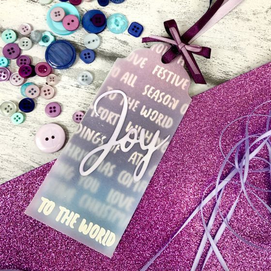 Hunkydory Moonstone Die/Stamp Combo- Festive Words - Joy MSTONE218