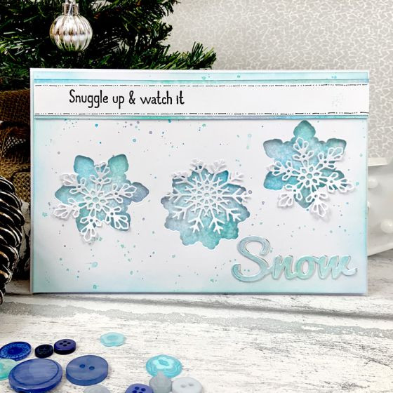 Hunkydory Moonstone Die/Stamp Combo- Festive Words - Snow