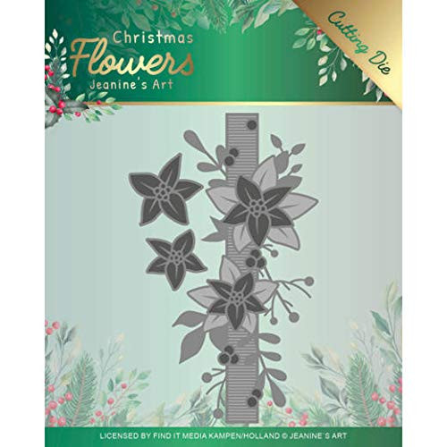 Find It Trading Jeanine's Art Christmas Flowers- Poinsettia Border Cutting Die Set JAD10105