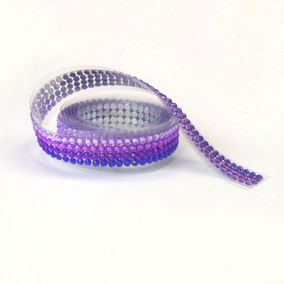 Hunkydory Diamond Sparkles PRECIOUS PURPLES Self-adhesive Gemstone Roll (1 meter of Connected 3mm gems)- Gem235