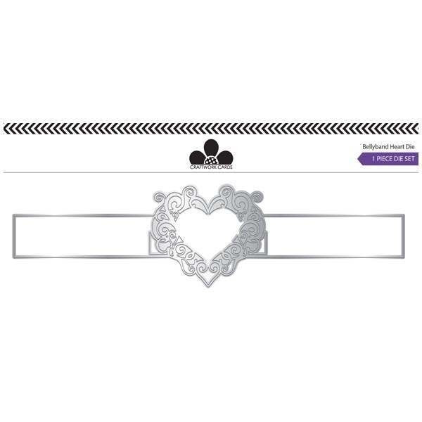 Craftwork Card Bellyband Heart Die Set
