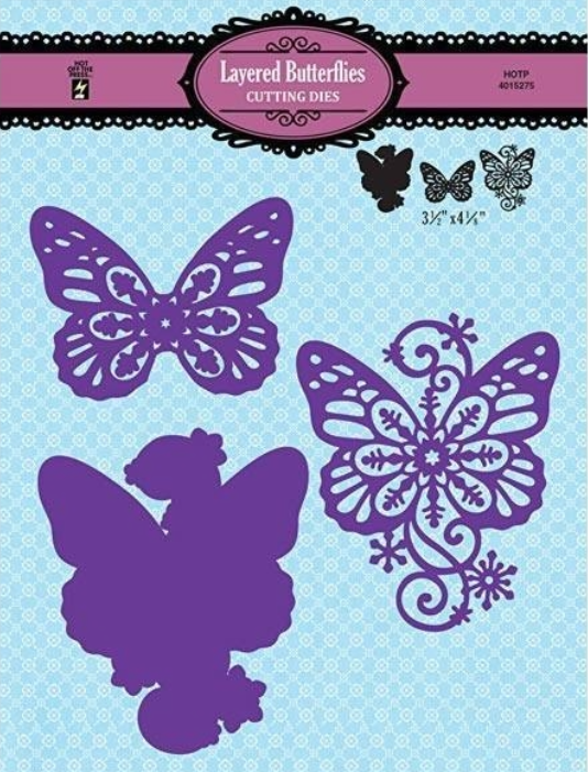 HOTP Hot Off the Press Layered Butterflies DIe Set 3-pieces