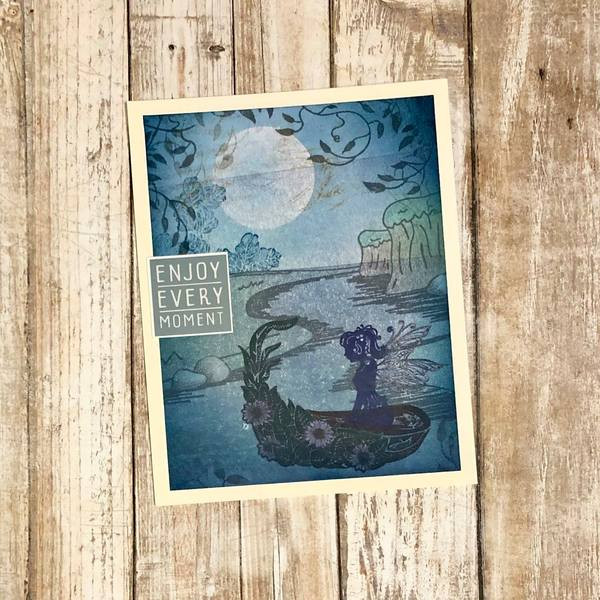 Fairy Hugs Stamp -Leafy Scrolls