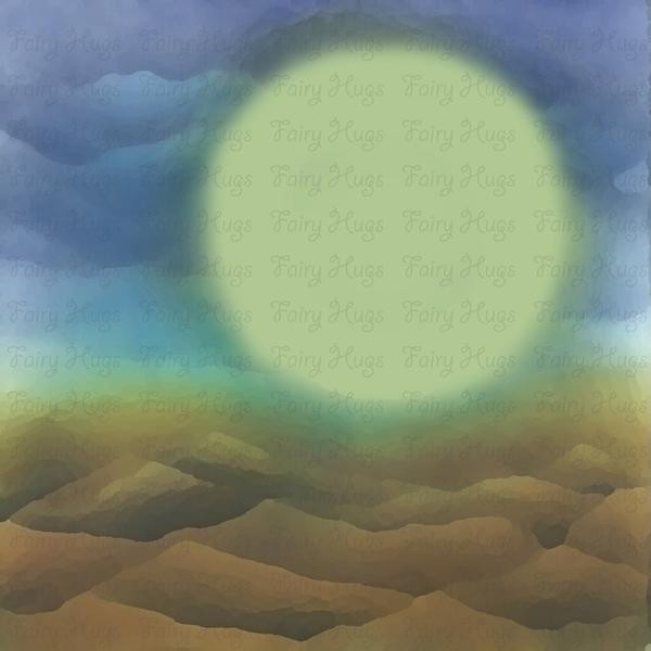 Fairy Hugs 6x6" Background Papers -- Moon Glow Green