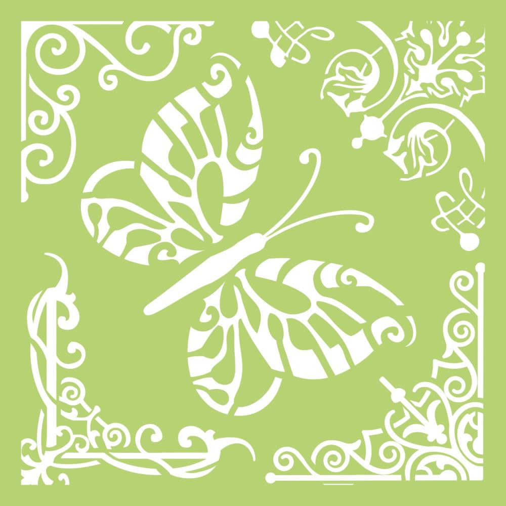 Kaisercraft IT484 Designer Template 6'X6'- Butterfly Corners