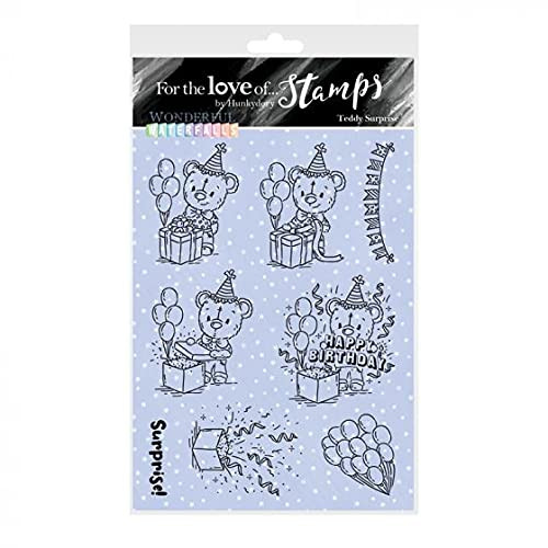 Hunkydory Crafts for The Love of Stamps - Wonderful Waterfalls- Teddy Surprise