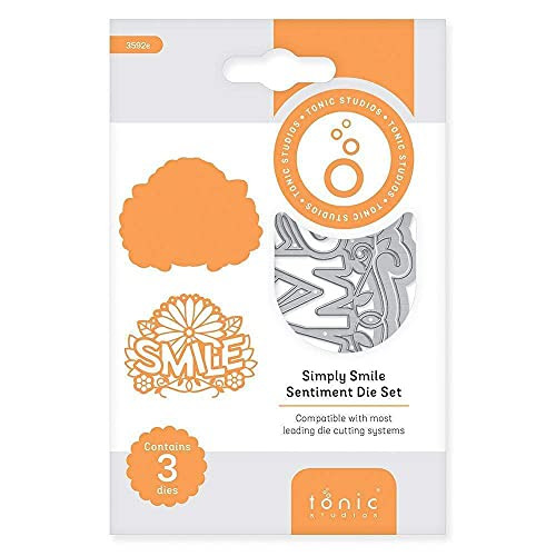 Tonic Studios- Simply Smile Sentiment Die Set 3592e