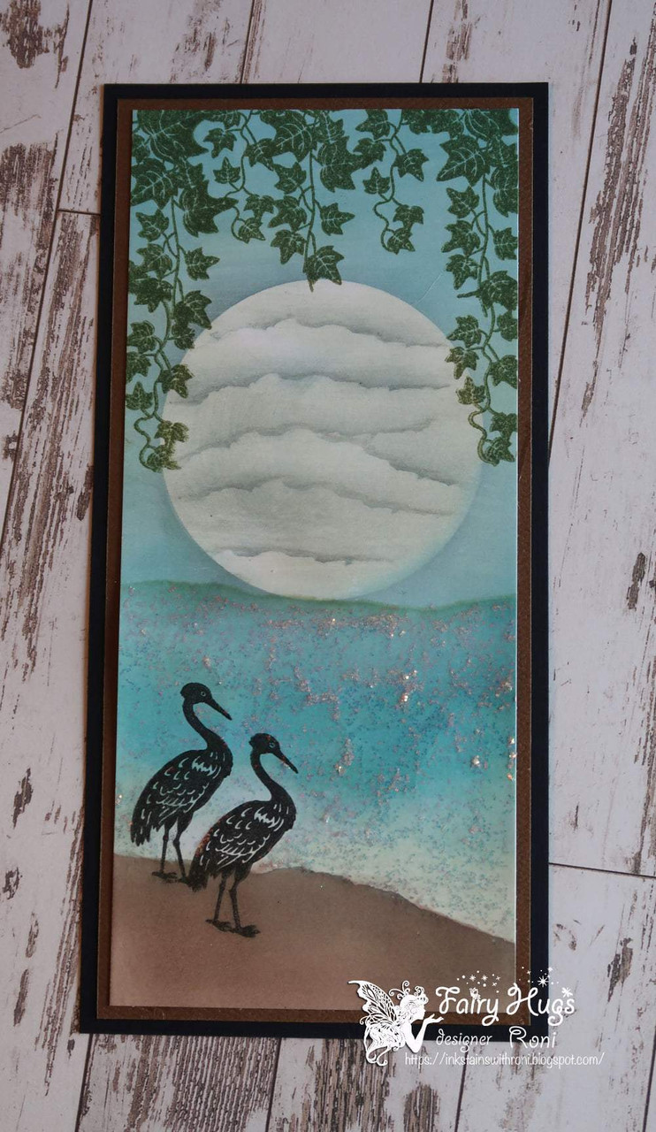 Fairy Hugs Slimline (3.5"x8") Background Papers --BLUE SKIES