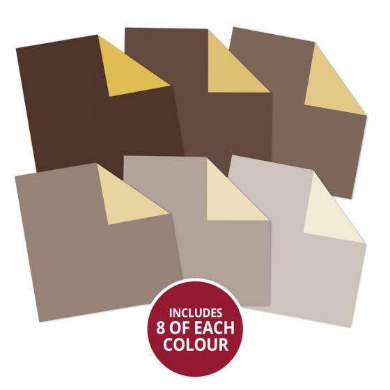 Hunkydory Crafts Duo Tone Paper Pad - Matt-Tastic - Intense Espresso & Honey