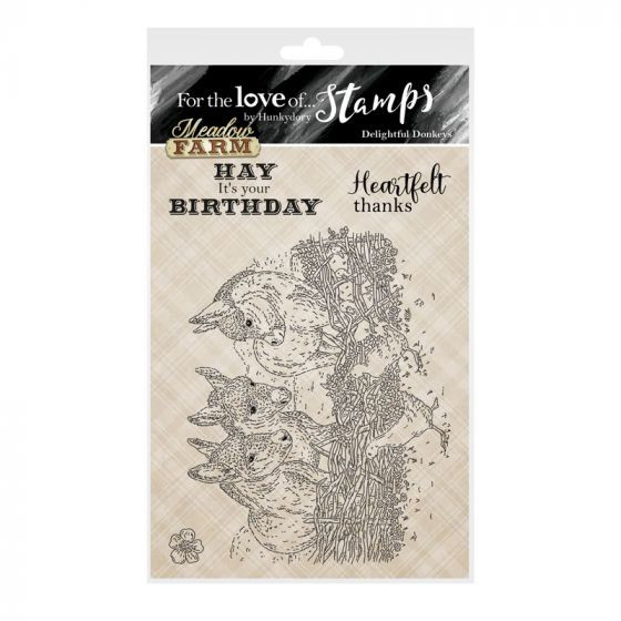 Hunkydory -For the Love of Stamps- A6 stamp- Meadow Farm- Delightful Donkeys