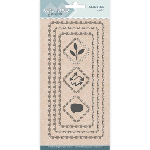 Find It Trading- Card Deco Cutting Dies- Slimline Leaf CDECD0101