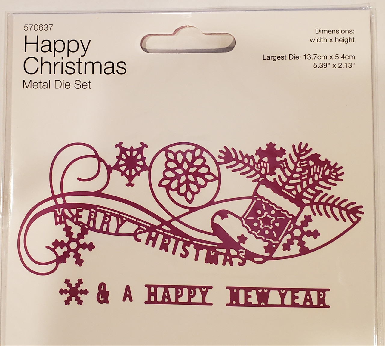 Create and Craft- Happy Christmas Metal Die