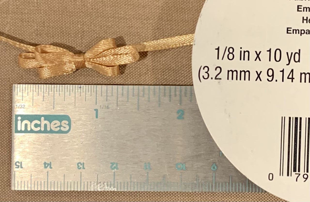 Offray Satin - 1/8" x 10YD Ribbon - OLD GOLD