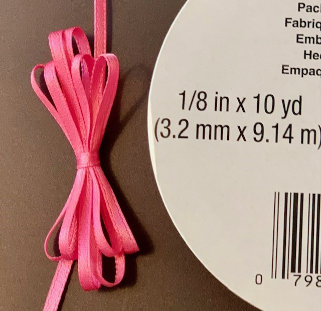 Offray Satin - 1/8" x 10YD Ribbon - Hot Pink
