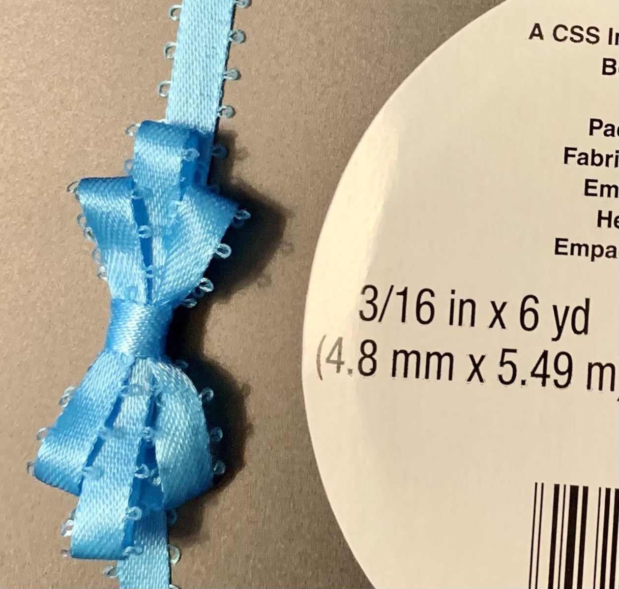 Offray Satin - 3/16" x 6yd Ribbon - =ISLAND BLUE