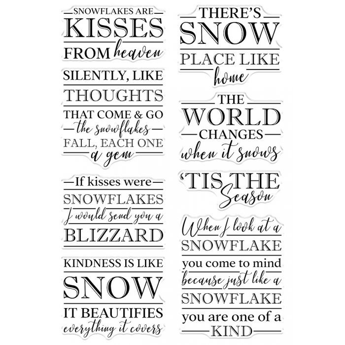 Crafter's Companion CC-CA-ST-SNAK Clear Stamps- Snowflakes are Kisses