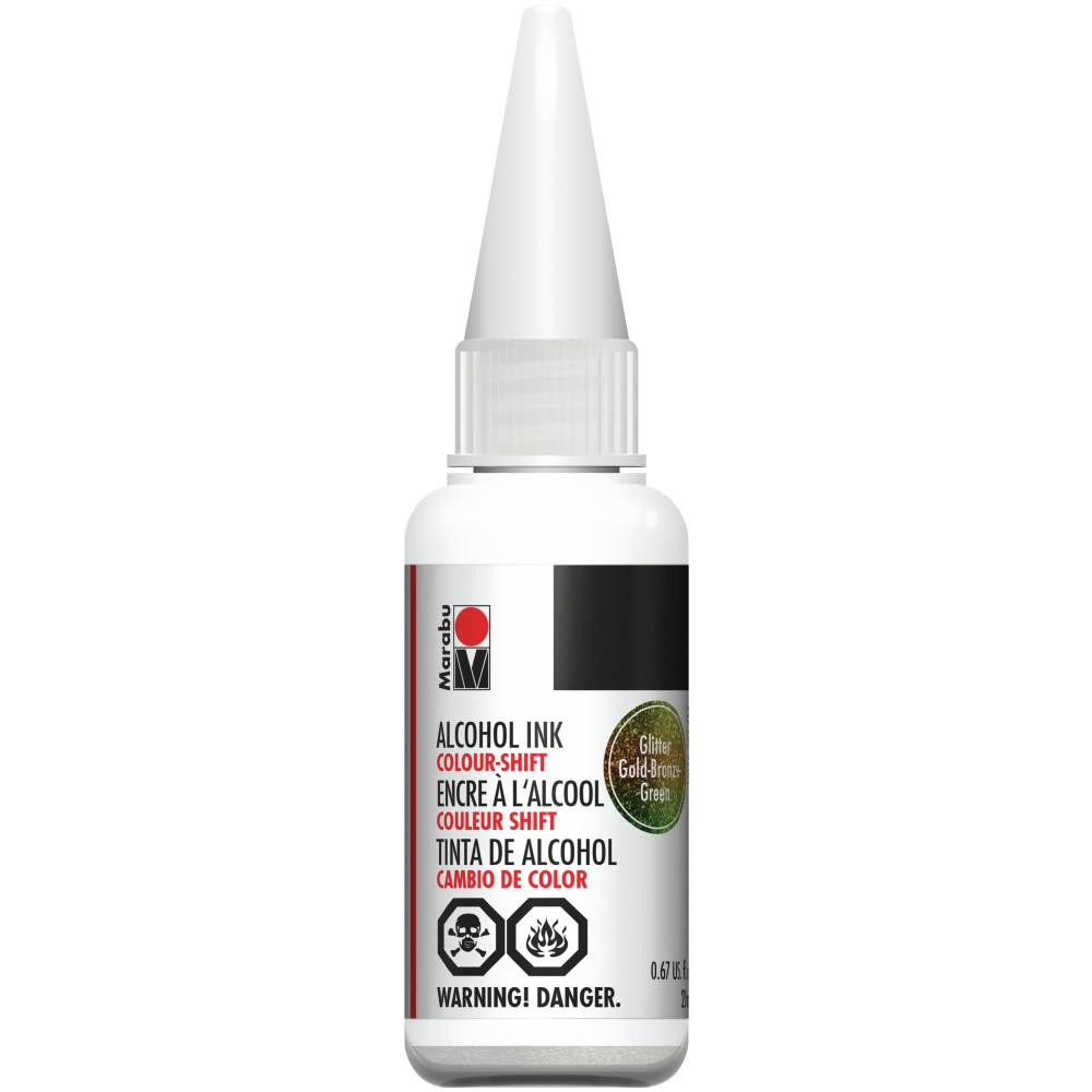Marabu Color-Shift Alcohol Ink- Glitter Gold-Bronze-Green