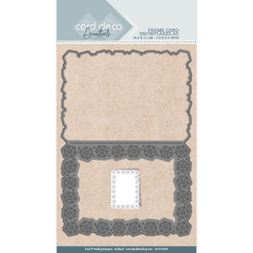 Card Deco - Find it Trading - Frame Card Snowflakes A5 Cutting Die CDCD10009