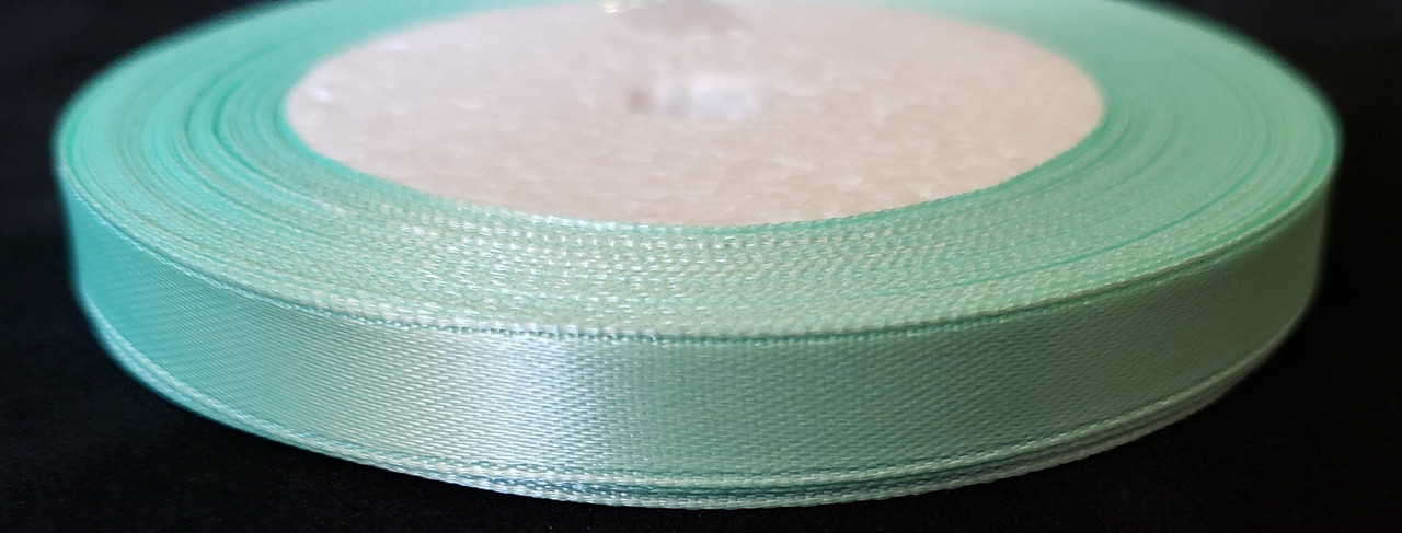 25 yd Satin Ribbon 2/5" SPEARMINT ICE Approx. 25-yards