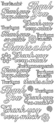 JEJE Peel Sticker- Thank You Various 480 GOLD
