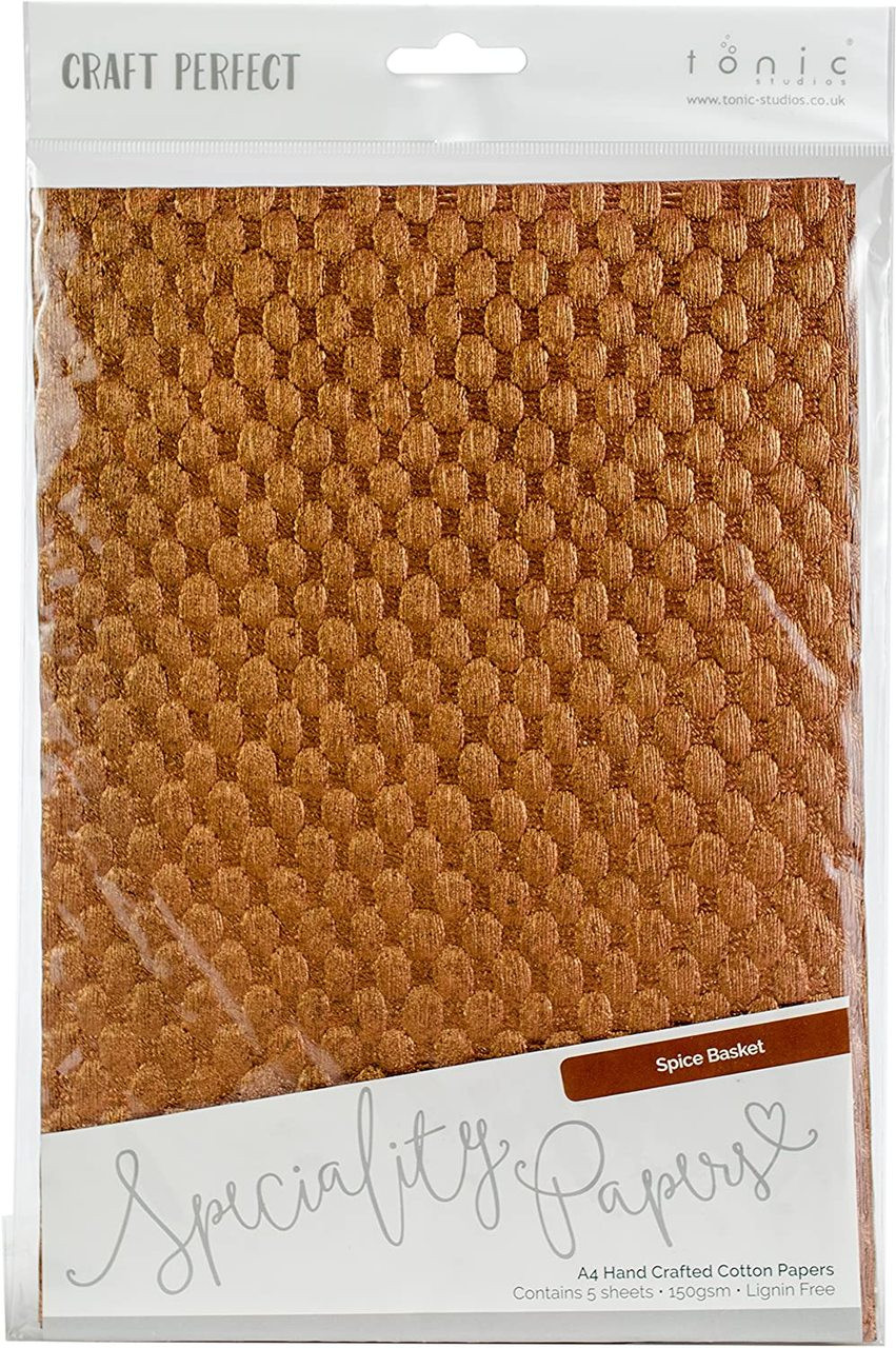 Craft Perfect A4 Handcrafted Cotton Papers - Spice Basket 9792E