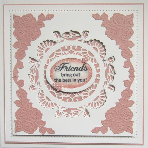 Creative Expressions Craft Die CED1485 Sue Wilson Finishing Touches - Rose Spray Corners
