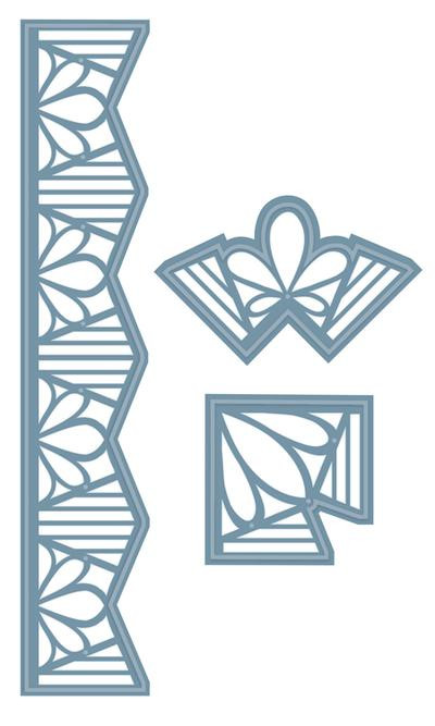 Craft Die CED10012 Sue Wilson Indian Ocean Collection -Border and Corners