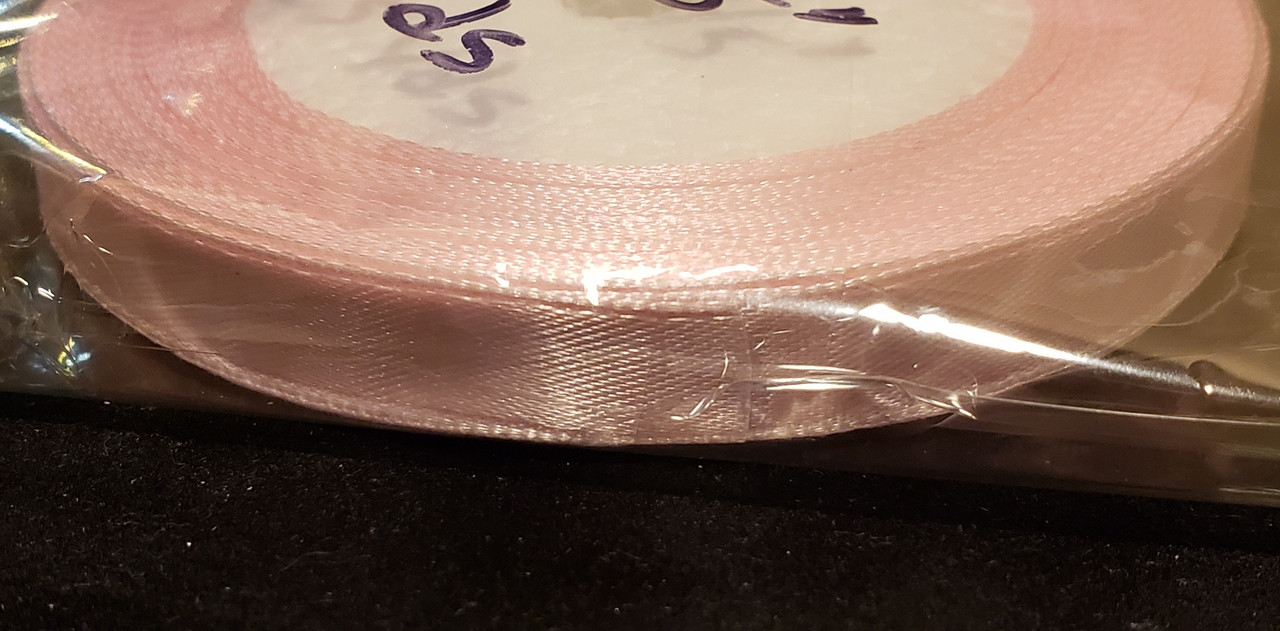 25 yd Satin Ribbon 2/5" BABY PINK Approx. 25-yards