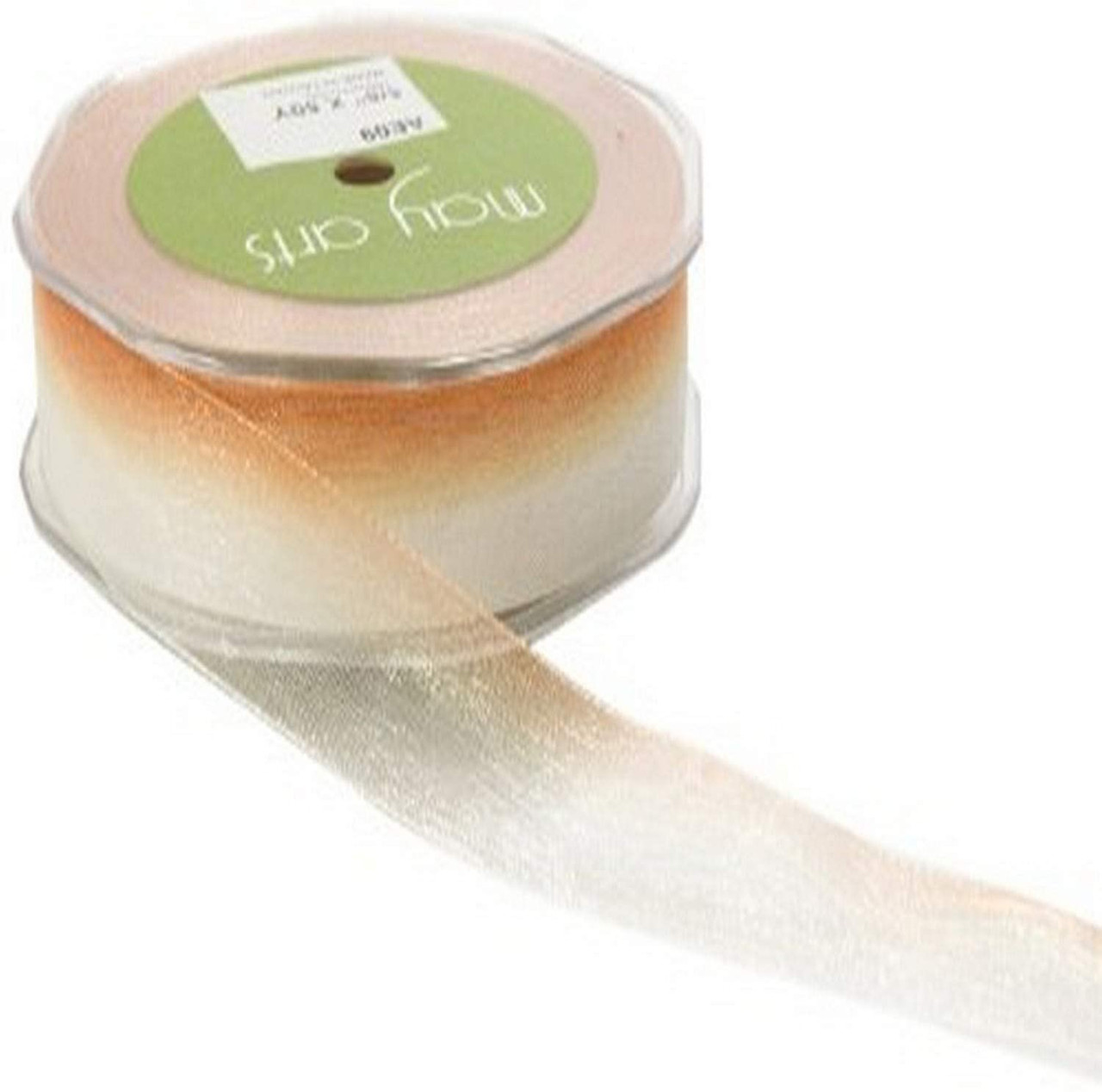 May Arts 5/8-Inch Wide Ribbon, Ivory/Cream Ombre