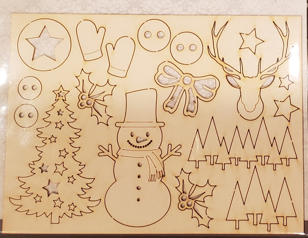 Find it Trading- Amy Design- Chipboard Set- Christmas Wishes - Text 18pc