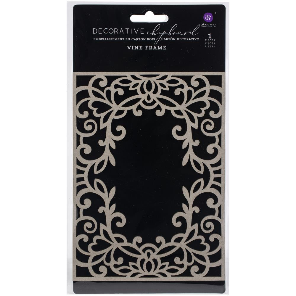 Prima Decorative Chipboard- Vine Frame