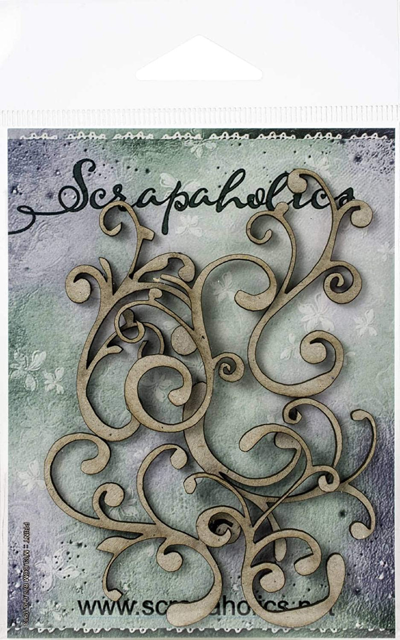 Scrapaholics Laser Cut Chipboard 1.8mm Thick- Flourish Bits