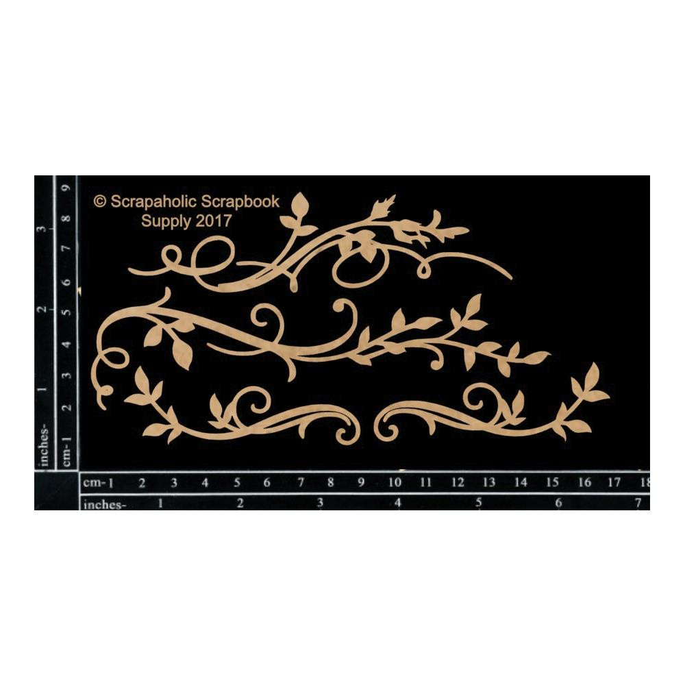 Scrapaholics Laser Cut Chipboard 1.8mm Thick- Leafy Flourish Set 2
