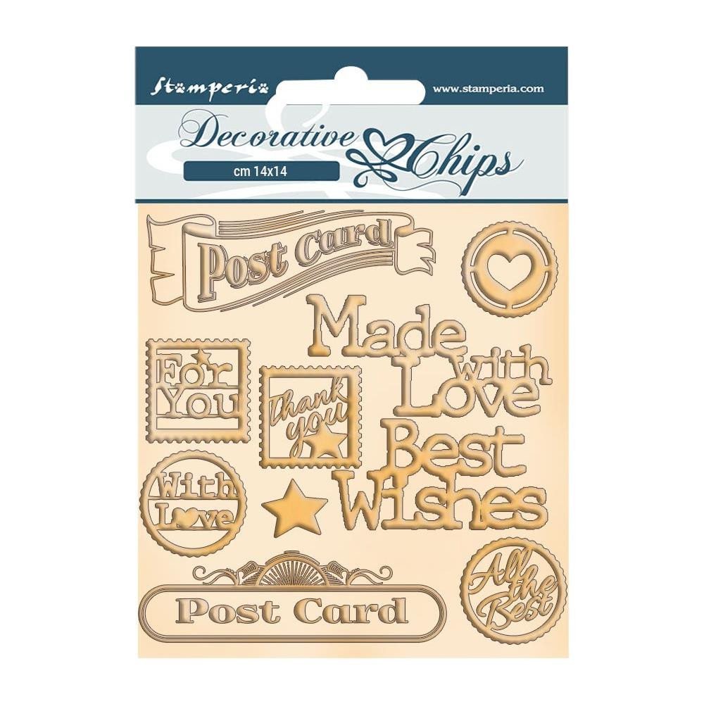 Stamperia Decorative Chips (cm 14x14) - Postcard