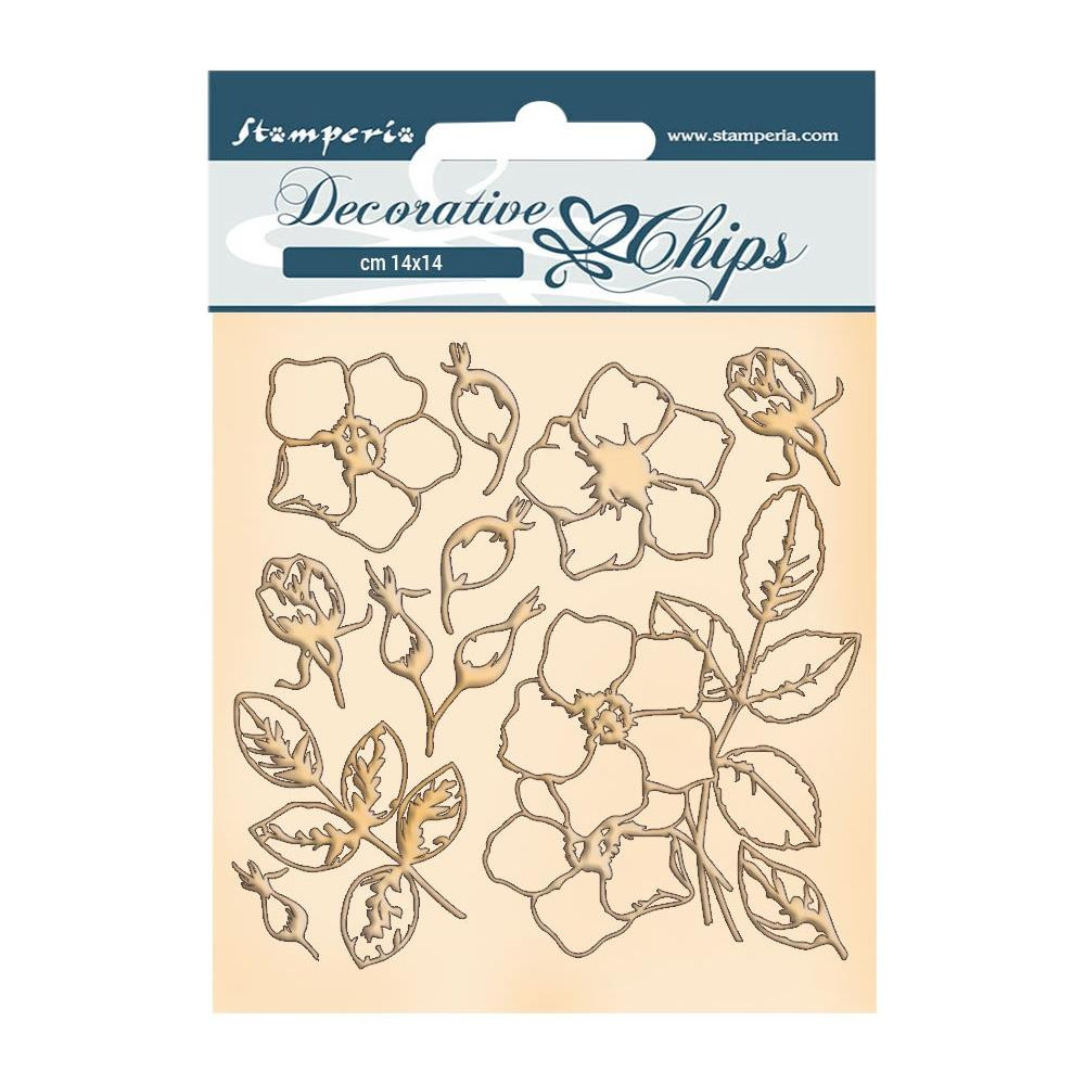 Stamperia Decorative Chips (cm 14x14) - Flowers