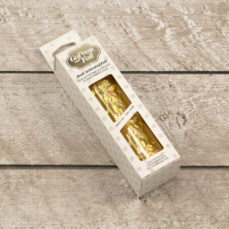 Couture Creations GoPress & Foil--- Gold Iridescent Triangular Pattern