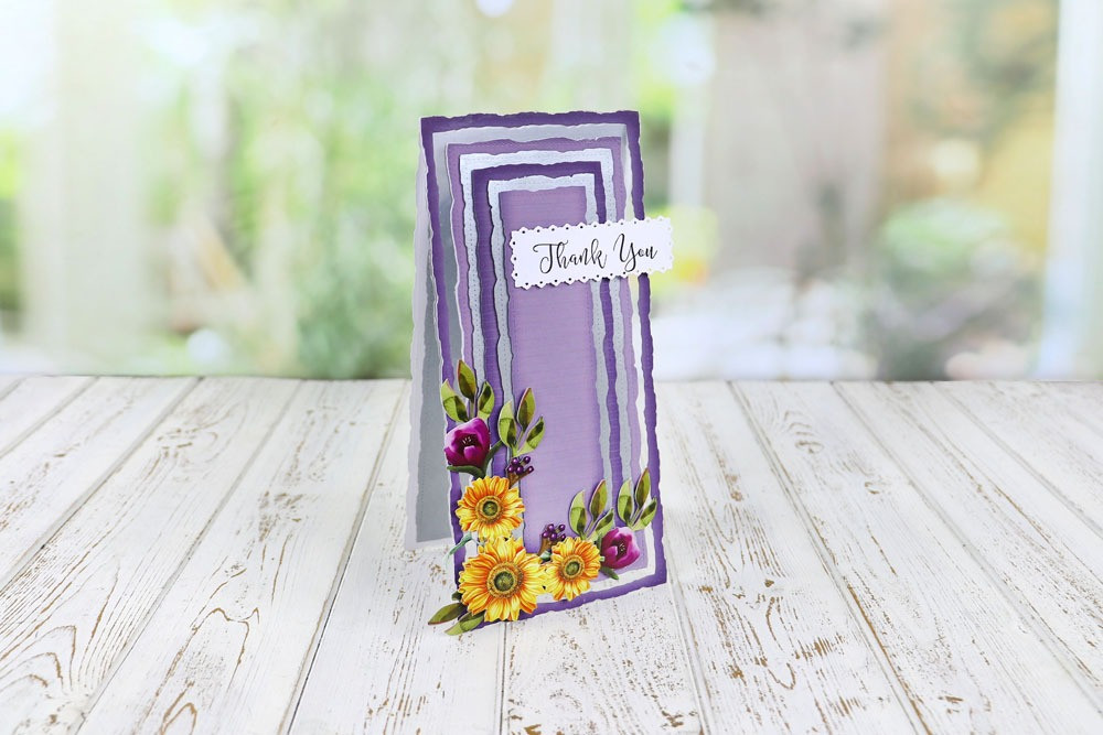 Tattered Lace Shabby Edge Tall Rectangle Cutting Die 901702