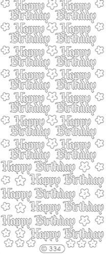 Happy Birthday deco transparent gold