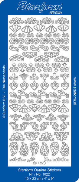 Starform CORNERS ACCENTS N1022 SILVER STICKERS