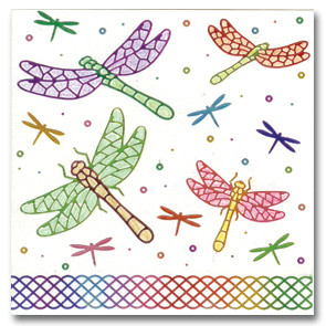 Starform LARGE DRAGONFLIES 1019 SILVER Peel Stickers