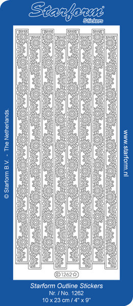 Starform DAISY RIBBON N1262 GOLD BORDERS Peel Stickers